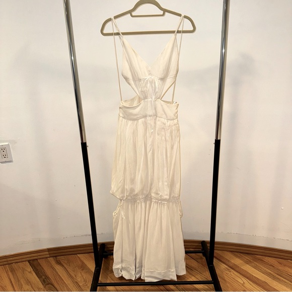 ADEAM WHITE LONG DRESS WITH CUTOUTS SAMPLE SIZE - Picture 2 of 16